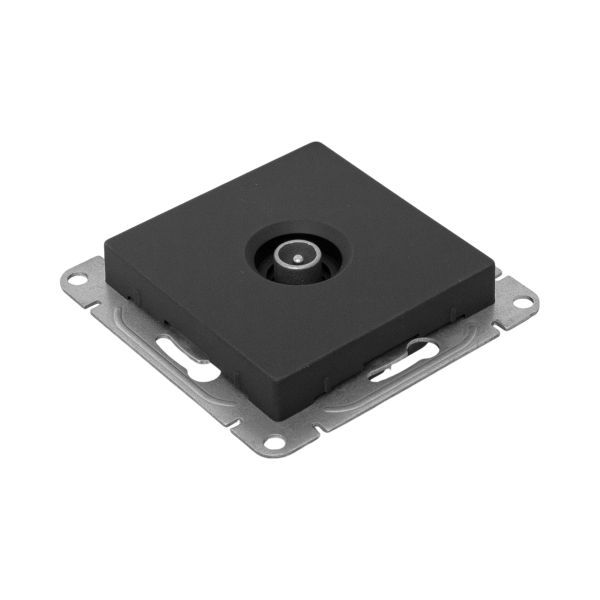  Розетка телевизионная оконечная TV СП Эпика механизм черн. EKF UP1-SOB-TV-3 фото в каталоге от BTSprom.by