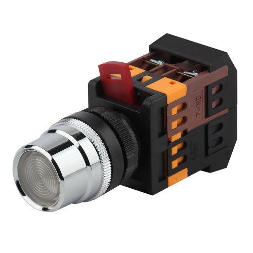 кнопка ablf-22 бел. d22мм неон/240в 1з+1р bbt10-ablf-k01e эра б0045647 от BTSprom.by