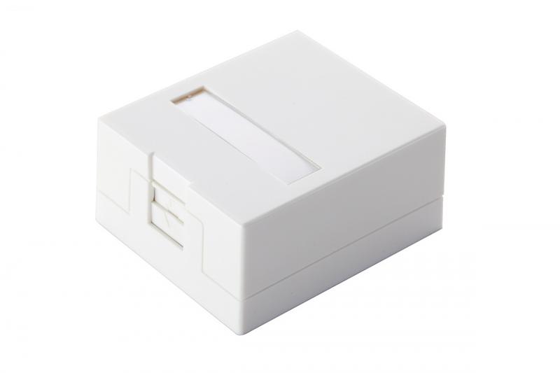 коробка настенная 1-порт. со шторками бел. eurolan 12b-04-01wt-2 от BTSprom.by