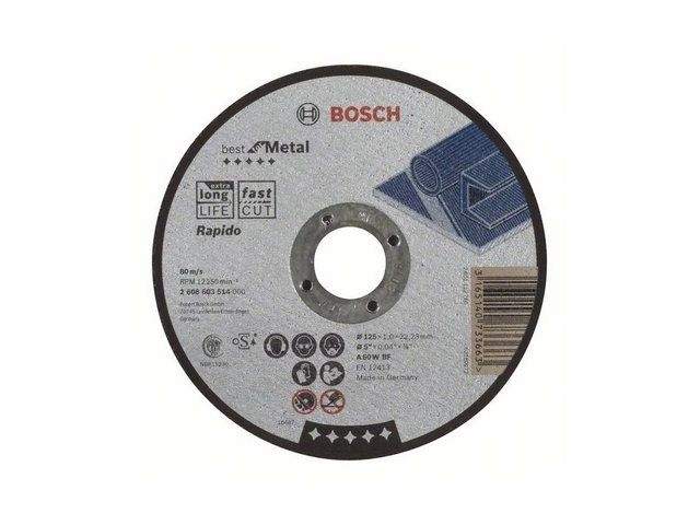 круг отрезной 125х1.0x22.2 мм для металла best bosch ( прямой) от BTSprom.by