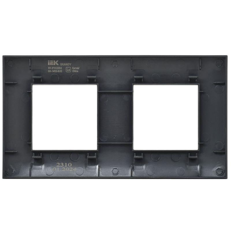  Рамка 2-м SKANDY SK-F02Bl черн. IEK SK-M22-K02 фото в каталоге от BTSprom.by