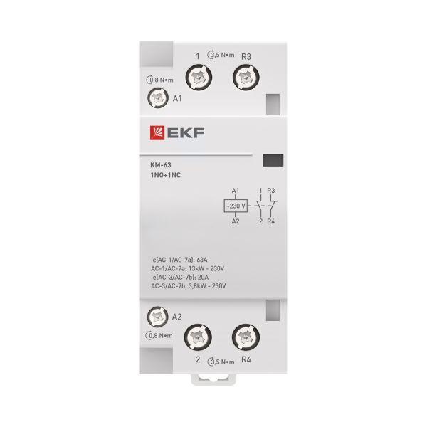  Контактор модульный КМ 63А NО+NC (2 мод.) EKF km-2-63-11 фото в каталоге от BTSprom.by