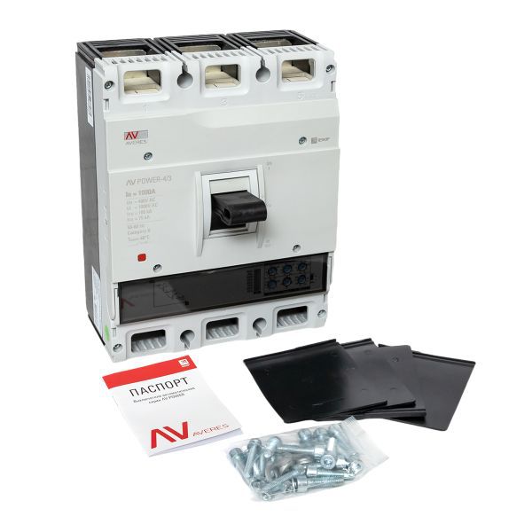  Выключатель автоматический 1000А 100кА AV POWER-4/3 ETU2.0 AVERES EKF mccb-43-1000H-2.0-av фото в каталоге от BTSprom.by