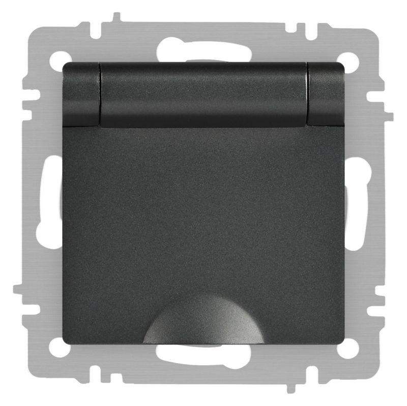 розетка 1-м сп accent 6-203-07 16а ip20 250в 2p+e schuko с крышкой al/cu графит intro б0063441 от BTSprom.by