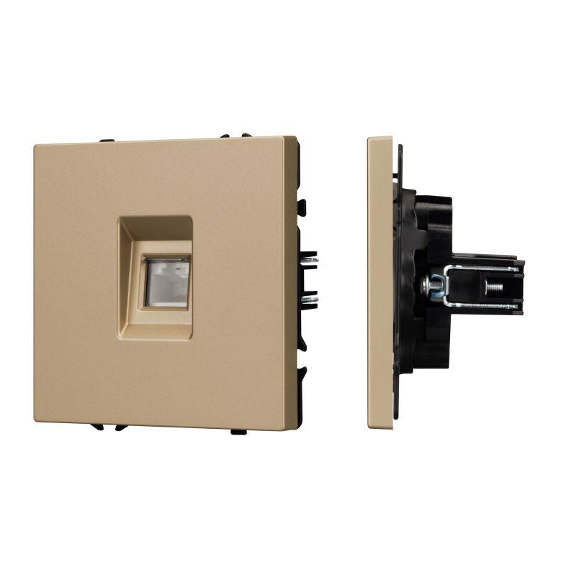 розетка телефонная arl nobe софт-тач зол. песок sct-mtl1-sfpl-gd (rj-11 4c) arlight 054302(1) от BTSprom.by