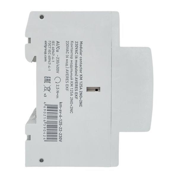  Контактор модульный КМ 125А 2NO+2NC 230В AC (6 мод.) AVERES EKF km-av-6-125-22-230V фото в каталоге от BTSprom.by
