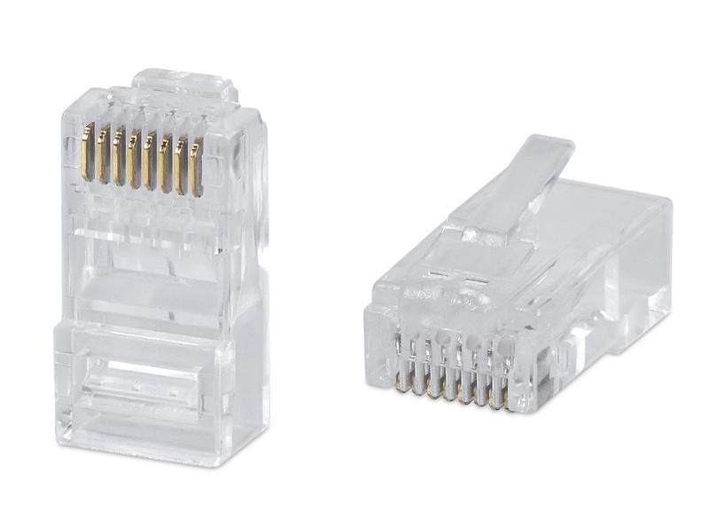 коннектор rj45 8p8c-c6 под витую пару кат.6 универс. (для ож и мж кабеля) для проводников s=1.05мм по изоляции cabeus 7244c от BTSprom.by