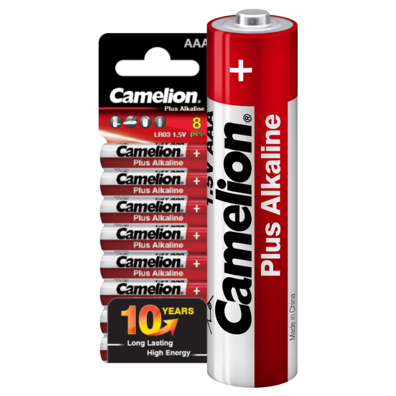 элемент питания алкалиновый aaa/lr03 1.5в plus alkaline sp8 (уп.8шт) camelion 14861 от BTSprom.by
