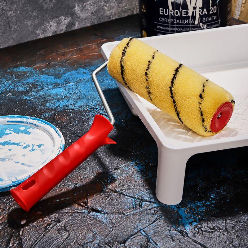  Валик полиакрил желт. с черн. полосой ворс 11мм шир. ролика 180мм бюгель 6мм d42мм Rexant 89-0021 фото в каталоге от BTSprom.by