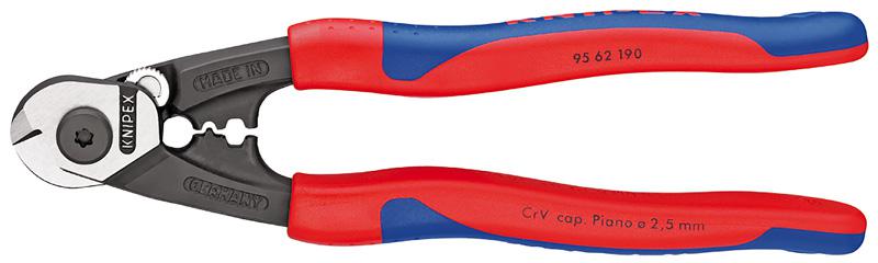 тросорез компактный l-190мм зоны для обжимки концевых гильз knipex kn-9562190 от BTSprom.by