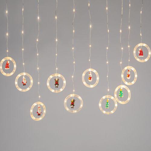  Гирлянда светодиодная ENING-MG "Занавес Волшебство" 2.7х0.5м 120LED IP20 тепл. Бел. Эра Б0060414 фото в каталоге от BTSprom.by