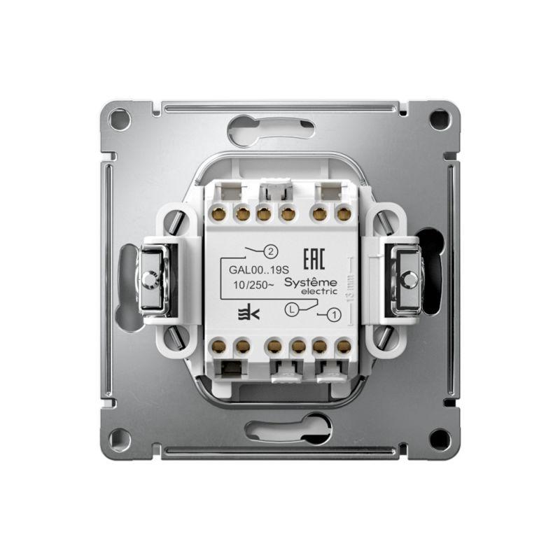  Выключатель для жалюзи 2-кл. ArtGallery 2х (сх. 4) 10А быстрозажим. клем. механизм бел. SE GAL000119S фото в каталоге от BTSprom.by