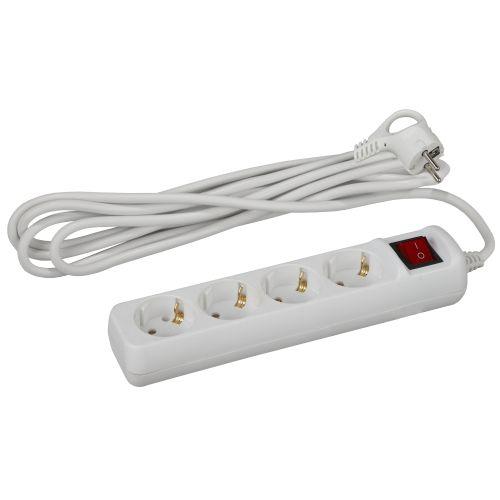 удлинитель 4х5м с заземл. 16а ip20 u-4es-5m-3х1 пвс 3х1 с выкл. эра б0028380 от BTSprom.by