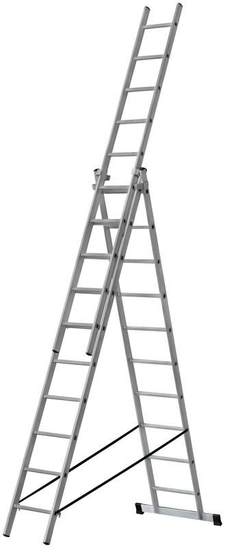 лестница трехсекционная 3х10 h=285/481/674см 12.19кг алюм. fit 65435 от BTSprom.by