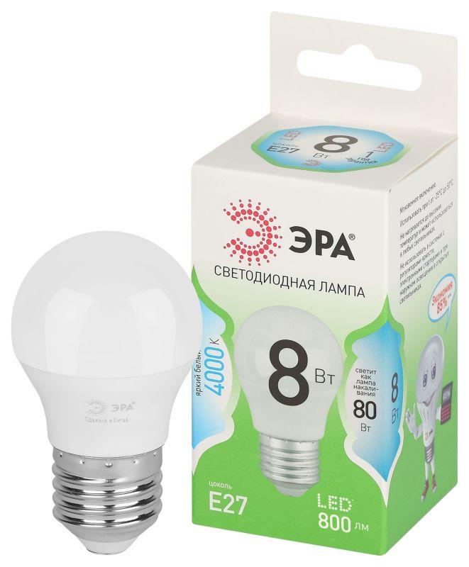 лампа светодиодная green line p45-8w-840-e27 gl 8вт шар 4000к яркий свет бел. e27 эра б0067073 от BTSprom.by