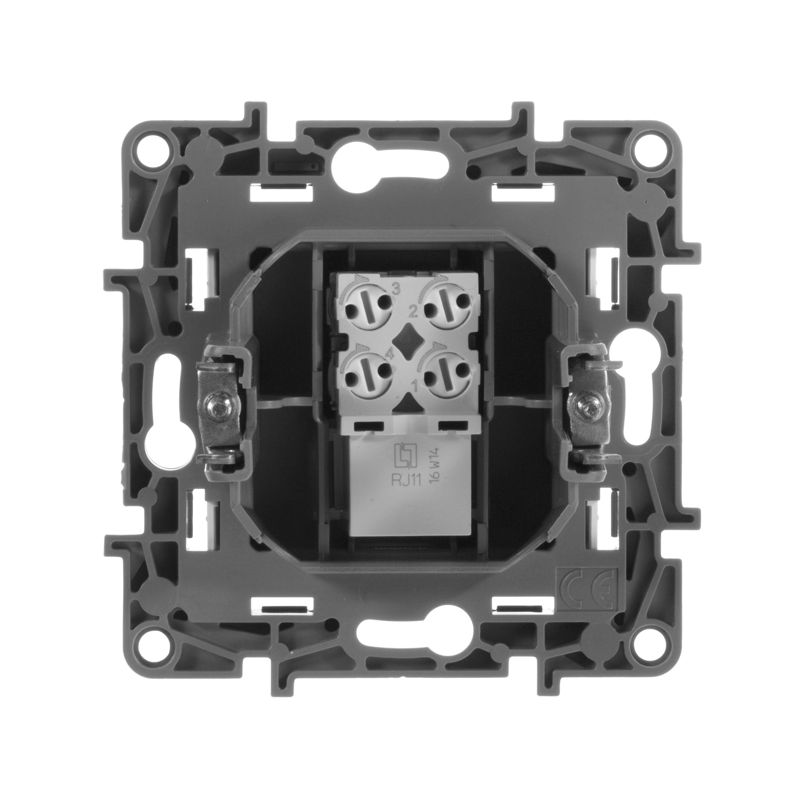  Розетка телефонная 1-м СП Etika RJ11 механизм бел. IEK 672240 фото в каталоге от BTSprom.by