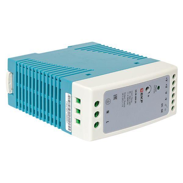  Блок питания на DIN-рейку 40Вт Uвх ~ 220В AC m Uвых - 24В DC постоянного тока EKF DR-M-40W-24 фото в каталоге от BTSprom.by