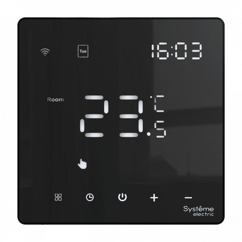 термостат программируемый artgallery 16а с wi-fi для электрич. теплого пола моноблочный черн. se gal001038 от BTSprom.by