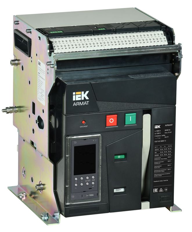 выключатель автоматический воздушный 3п a 1600а 55ка td стац. с комплектом аксессуаров armat iek ar-acb-3fa-055-1600a-tdcf от BTSprom.by