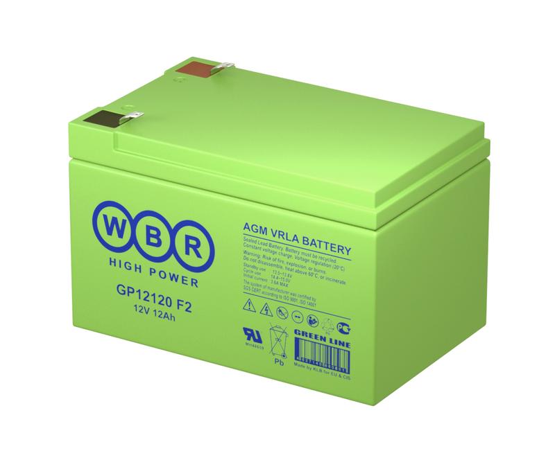 аккумулятор 12в 12а.ч wbr gp12120 f2 wbr от BTSprom.by