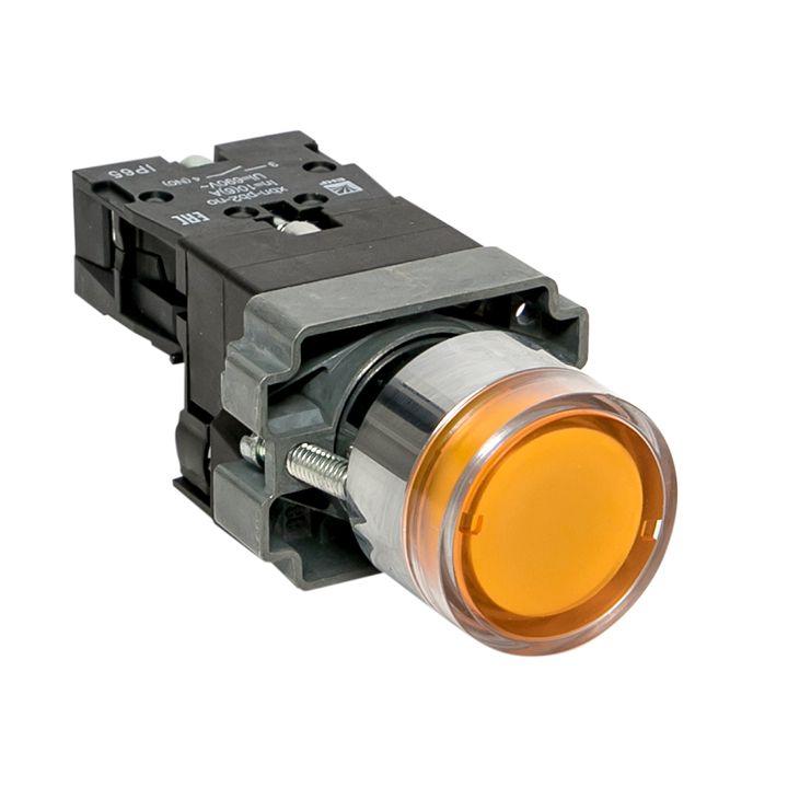 кнопка ba51 с подсветкой 230в желт. no ip65 proxima ekf xb2-bw51-230-65 от BTSprom.by