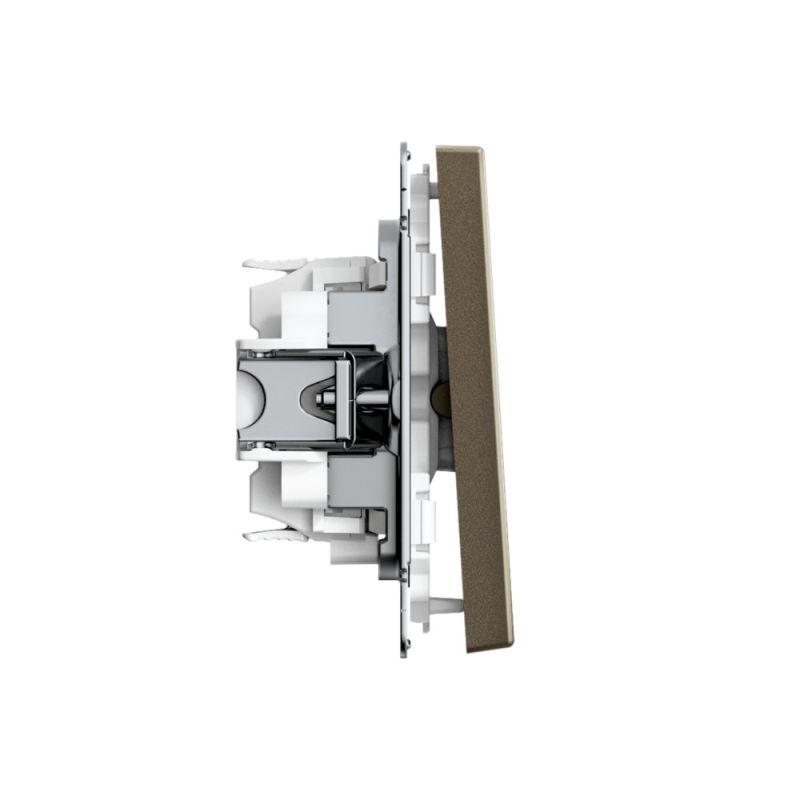  Переключатель 1-кл. ArtGallery 10AX быстрозажим. клем. механизм мокко SE GAL000661S фото в каталоге от BTSprom.by