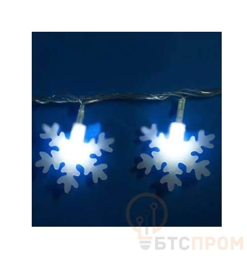  Гирлянда светодиодная «Снежинки-2» ULD-S0700-050/DTA WHITE IP20 SNOWFLAKES-2 с контроллером 50LED (дл.7м) Uniel 7935 фото в каталоге от BTSprom.by