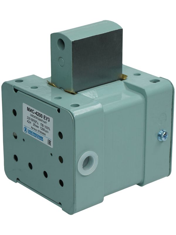 электромагнит мис-4200 еу3 220в толкающее исп.пв 100% ip20 с жесткими выводами электротехник et053658 от BTSprom.by