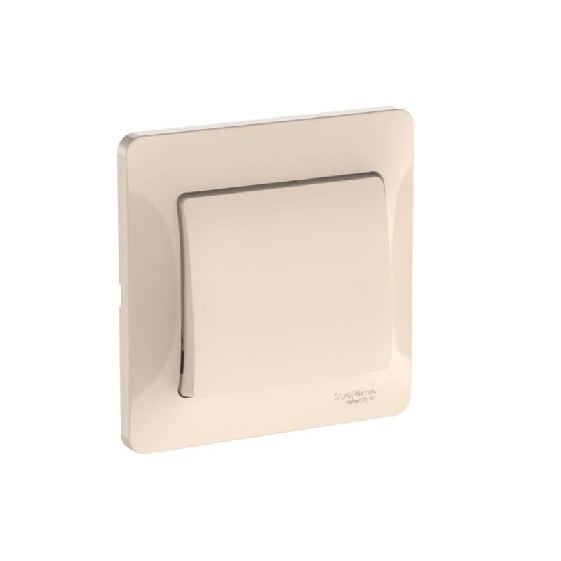  Выключатель 1-кл. Glossa (сх. 1) 10AX быстрозажим. клем. в сборе беж. SE GSL000212S фото в каталоге от BTSprom.by