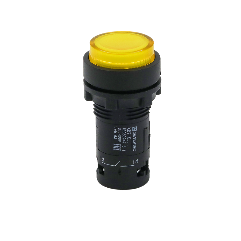 кнопка выступающая с подсветкой 1no 220в ac ip54 пластик mtb7-ew35616 желт. овен 132718 от BTSprom.by