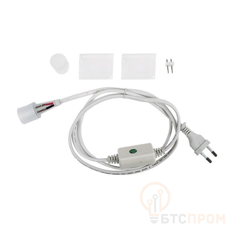 Комплект подключения для гибкого неона LED 360 (шнур питания; заглушка; переходная муфта; диодный мост) 1.5м IP44 220В NEON-NIGHT 134-012 фото в каталоге от BTSprom.by  Комплект подключения для гибкого неона LED 360 (шнур питания; заглушка; переходная муфта; диодный мост) 1.5м IP44 220В NEON-NIGHT 134-012 фото в каталоге от BTSprom.by