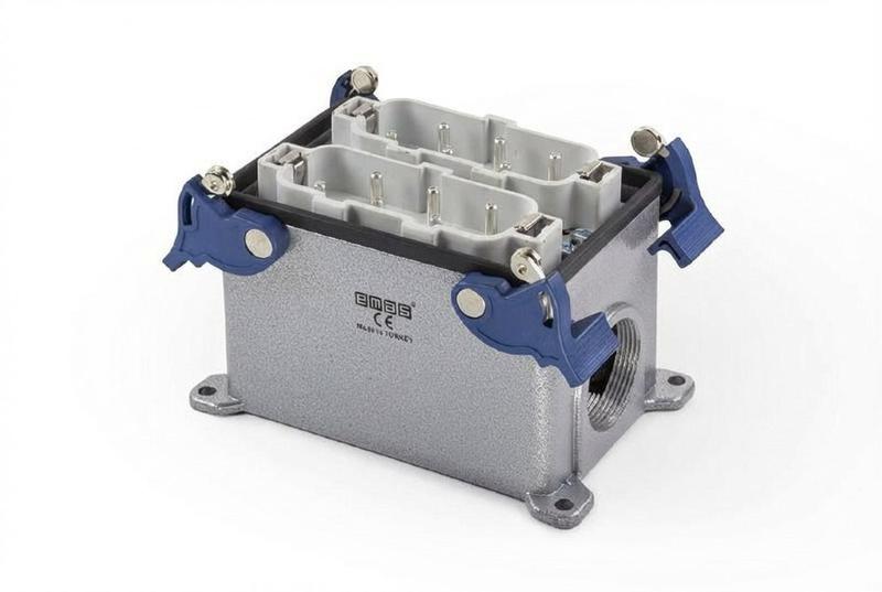 вилка 4-фиксатора боковой ввод 12 полюсов 35а emas ebm612fd14 от BTSprom.by