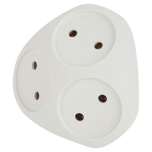 разветвитель 3-м без заземл. 10а ip20 spx-3-w бел. эра б0053481 от BTSprom.by