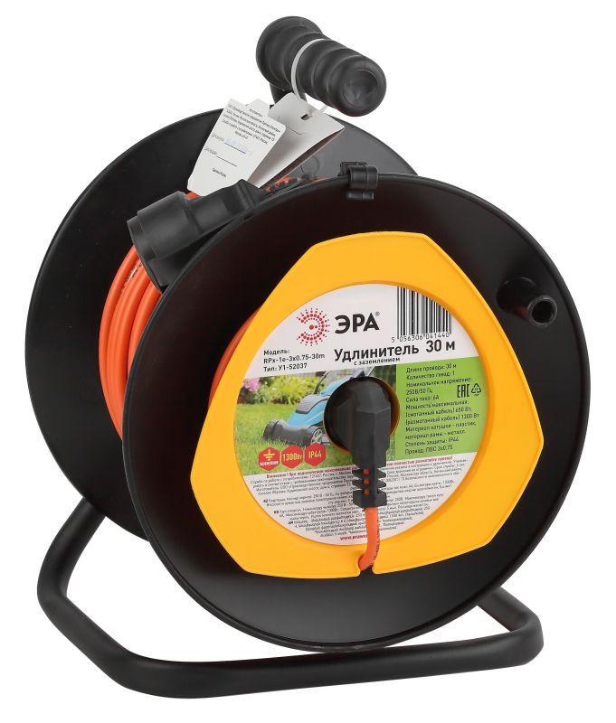 удлинитель на пластик. катушке 1х30м с заземл. 6а ip44 rpx-1e-3х0.75-30m пвс 3х0.75 эра б0043046 от BTSprom.by