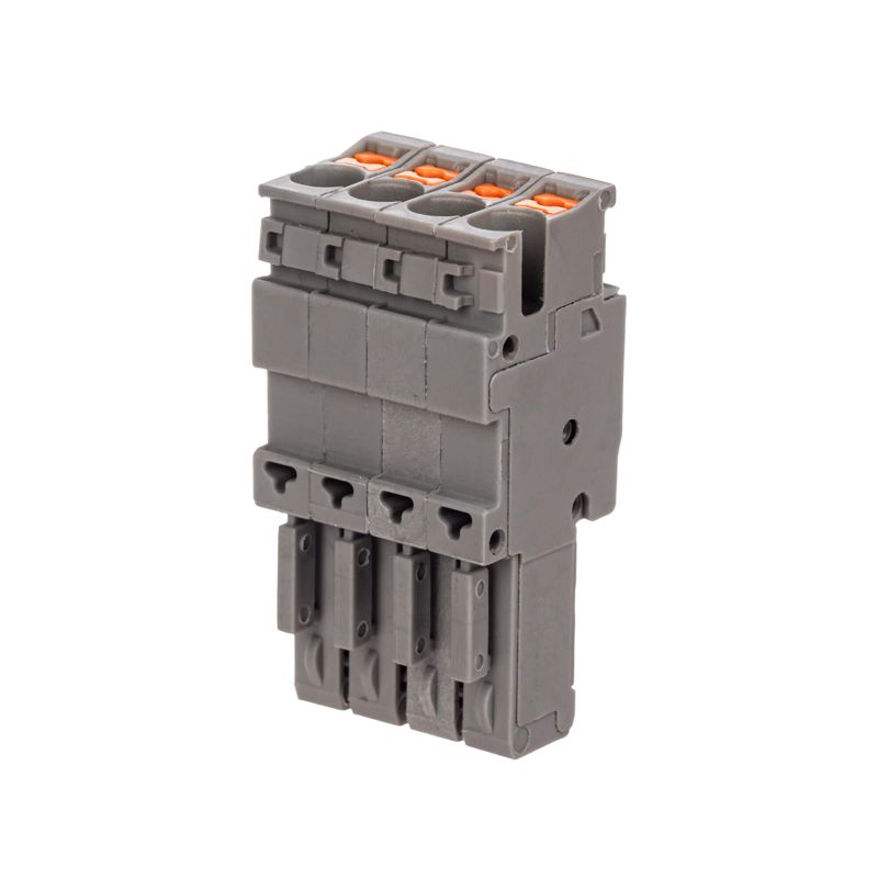 штекер зажим push-in 4 точки подключения 2.5кв.мм сер. dkc vpr-p-2.5-4 от BTSprom.by