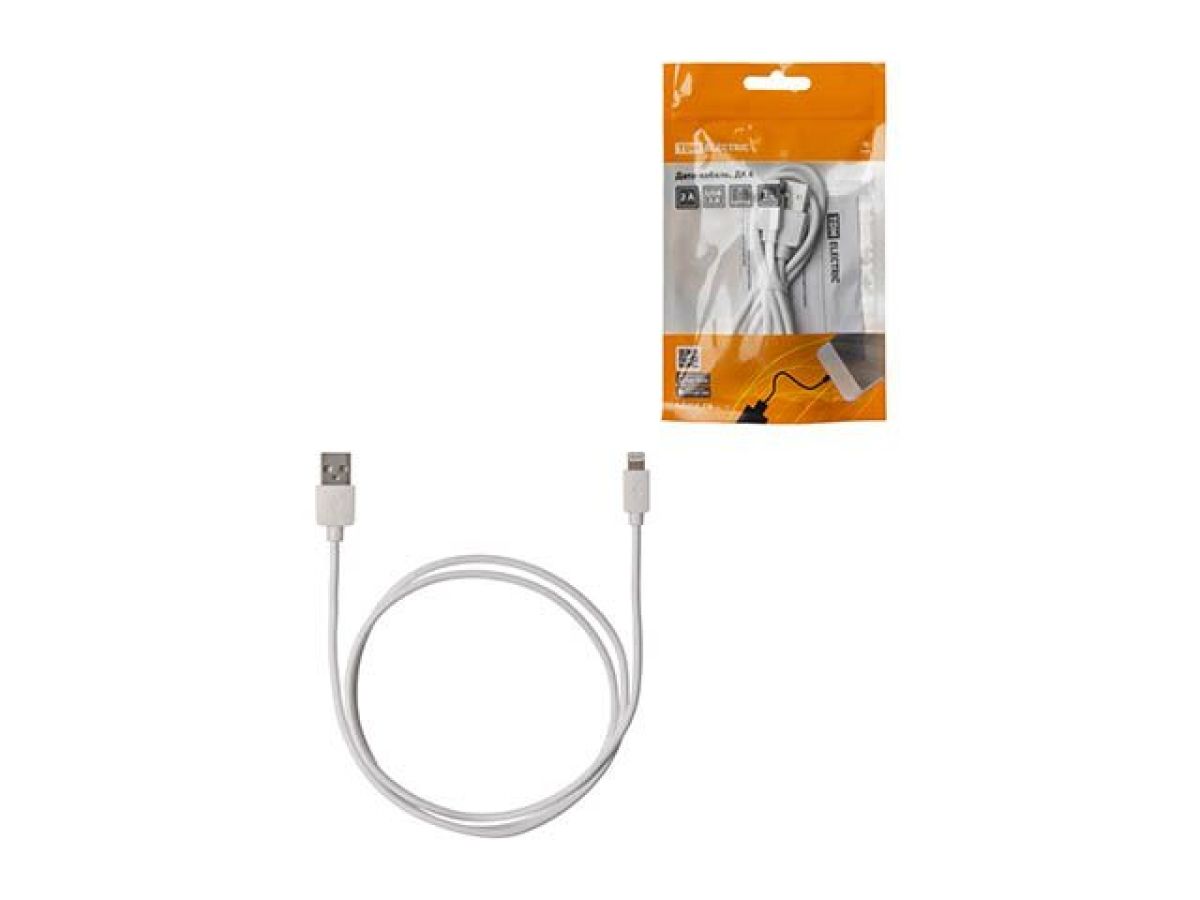 дата-кабель, дк 6, usb - lightning, 1 м, белый, tdm sq1810-0306 от BTSprom.by