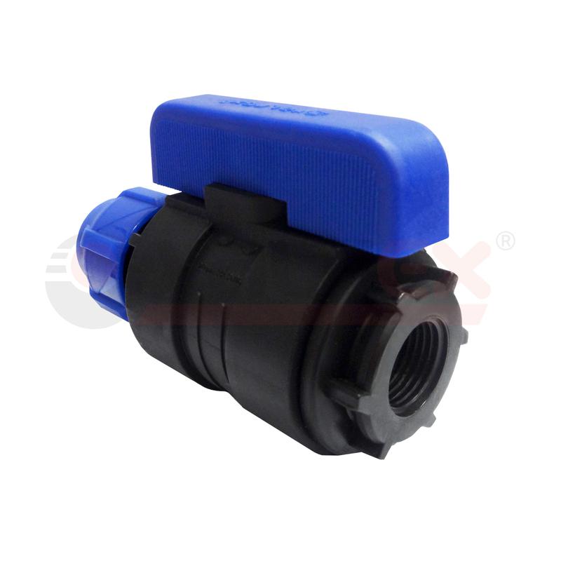 кран шаровой компрессионный цанга-внутренняя резьба разборный 20х3/4дюйм (50/10) valfex 1210012520034 от BTSprom.by