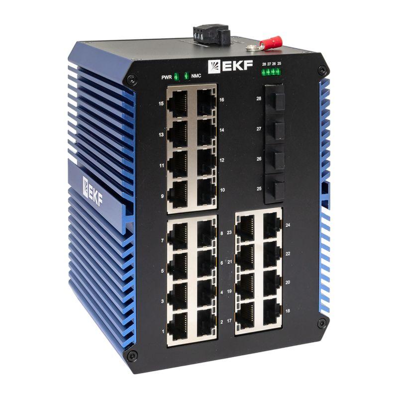 коммутатор неуправляемый промышленный u-4gx/sfp-24gtp 4 порта 1000base-x sfp 24 порта 10/100/1000base-t(x) rj45 c poe монтаж на din-рейку tsx ekf tsx-u-4gx/sfp-24gtp от BTSprom.by