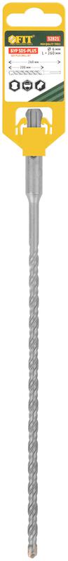  Бур по бетону SDS PLUS профи W-образная вставка двойная спираль 6х260мм FIT 32821 фото в каталоге от BTSprom.by