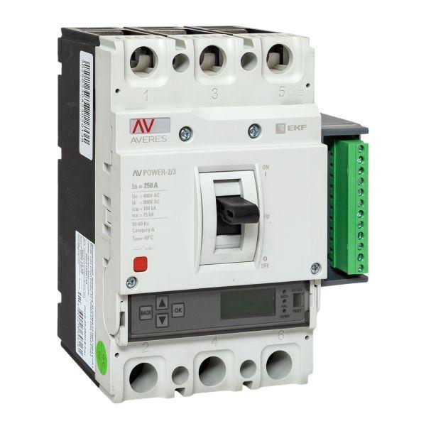 выключатель автоматический 250а 100ка av power-2/3 etu6.2 averes ekf mccb-23-250h-6.2-av от BTSprom.by