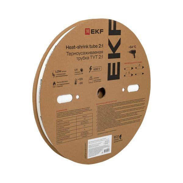 трубка термоусадочная тут нг 16/8 бел. (уп.100м) ekf tut-16-w от BTSprom.by