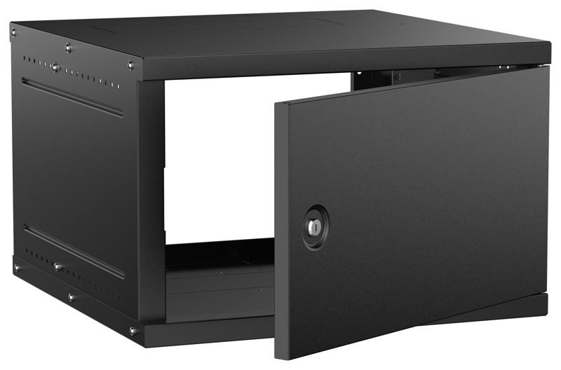 шкаф настенный 6u 600х600мм дверь метал. черн. generica lwe5-06u66-mf-g от BTSprom.by