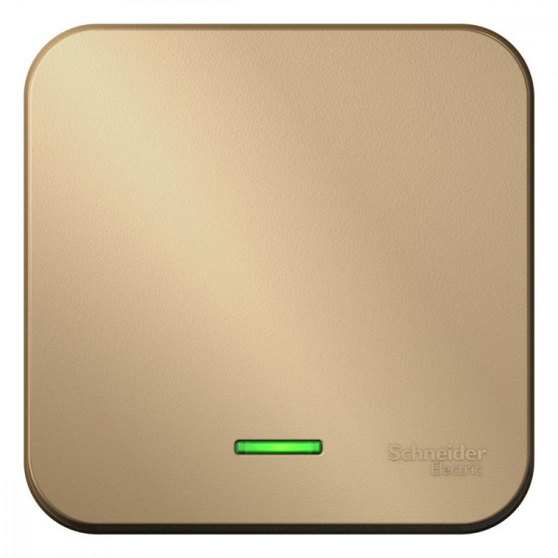 выключатель 1-кл. оп blanca 10а ip20 (сх. 1) 250в с подсветкой с изолир. пластиной титан se blnva101114 от BTSprom.by