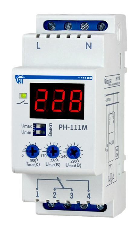 реле напряжения рн-111м 1ф новатек-электро 3425601111 от BTSprom.by