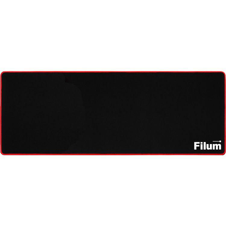 коврик для мыши размер xl 900х450х3мм оверлок ткань + резина черн. filum fl-mp-xl-game от BTSprom.by
