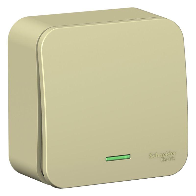  Переключатель проходной 1-кл. ОП Blanca 10А IP20 (сх. 6) 250В с подсветкой с изолир. пластиной беж. SE BLNVA106117 фото в каталоге от BTSprom.by