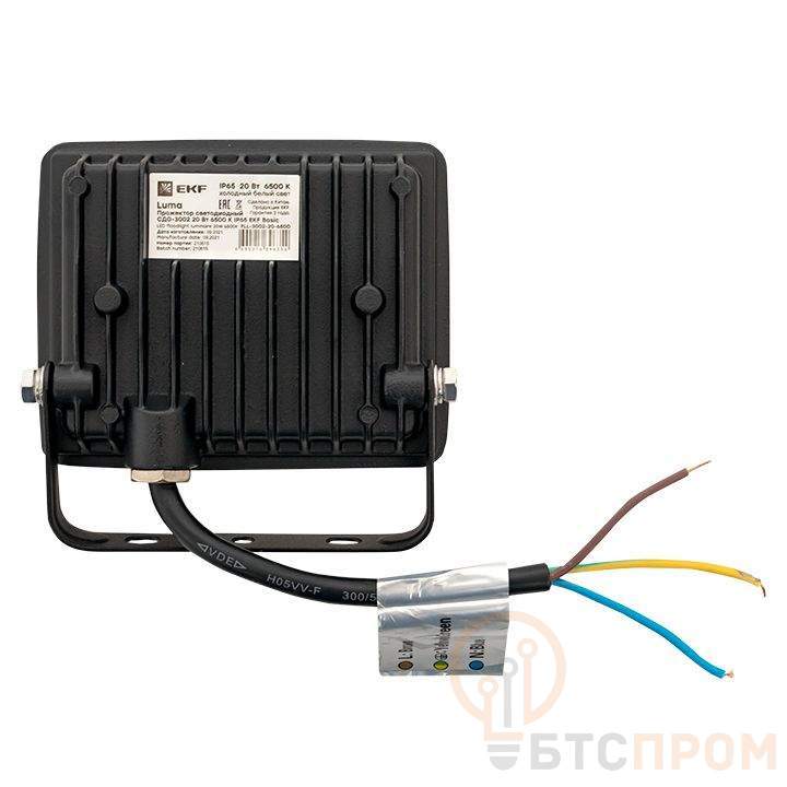  Прожектор светодиодный СДО-3002 20Вт 6500К IP65 Basic EKF FLL-3002-20-6500 фото в каталоге от BTSprom.by