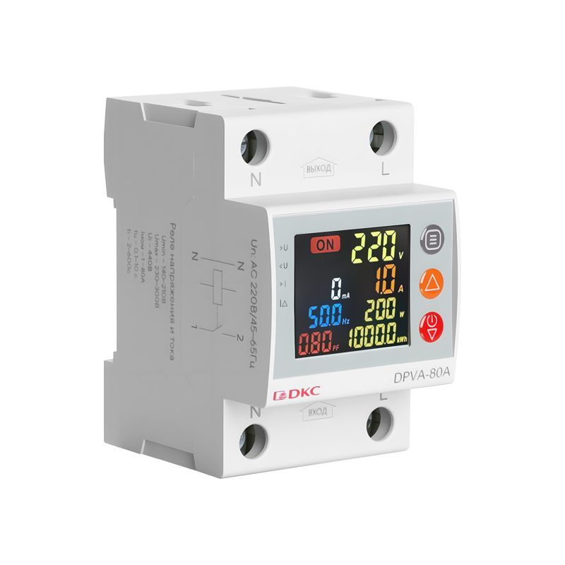 реле напряжения с контролем тока 63а dkc dpva-63a от BTSprom.by