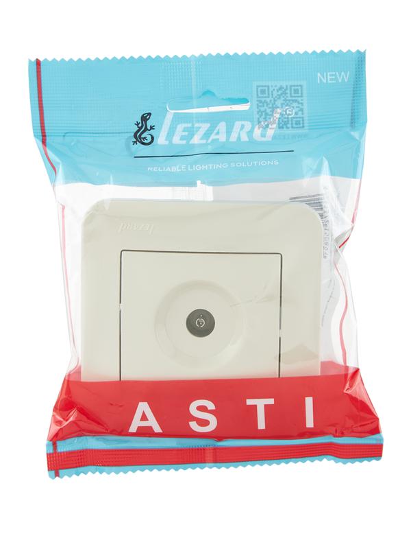  Розетка телевизионная оконечная TV СП ASTI IP20 в сборе крем. LEZARD 7081-0303-130 фото в каталоге от BTSprom.by