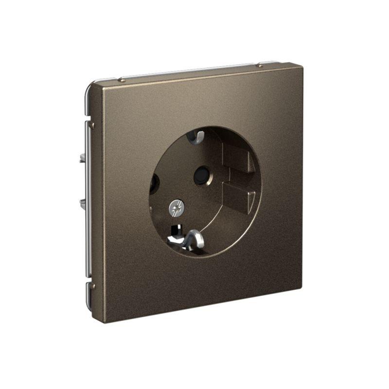  Розетка ArtGallery 16А с заземл. защ. шторки механизм мокко SE GAL000645 фото в каталоге от BTSprom.by